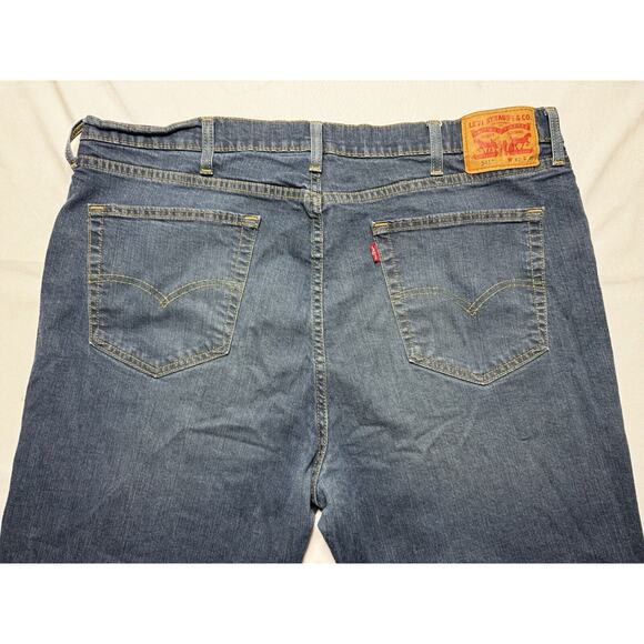 Levi's 541 Men's Dark Wash Athletic Taper Blue Denim Jeans - Size 42x28.5 - Picture 4 of 7